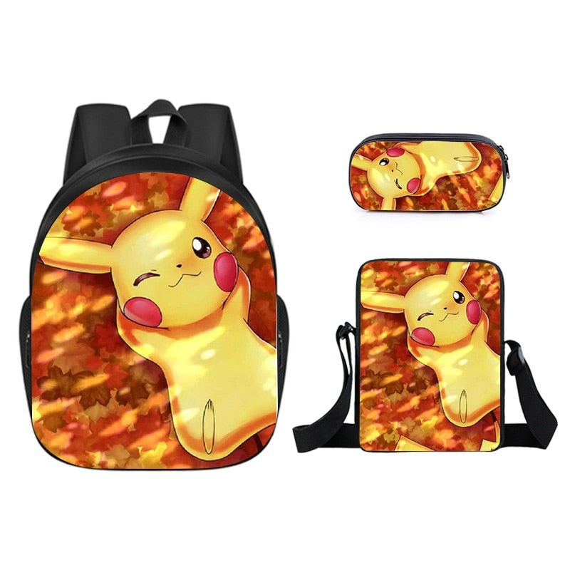 Conjunto Bolsa Lancheira e Estojo Pokémon