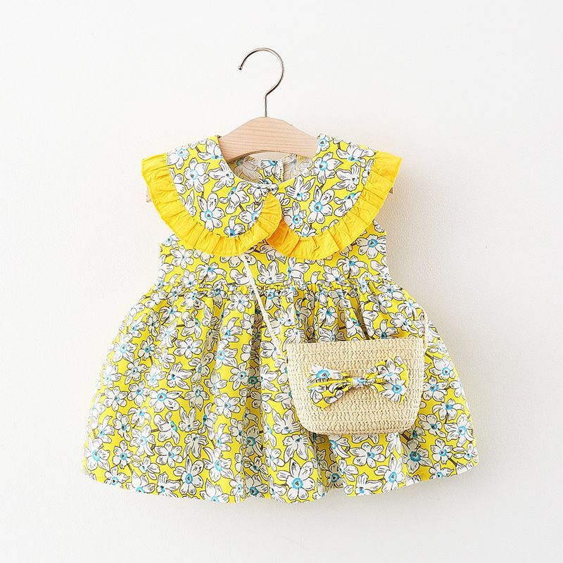 Vestido Florido Colorido - 6 meses a 3 anos