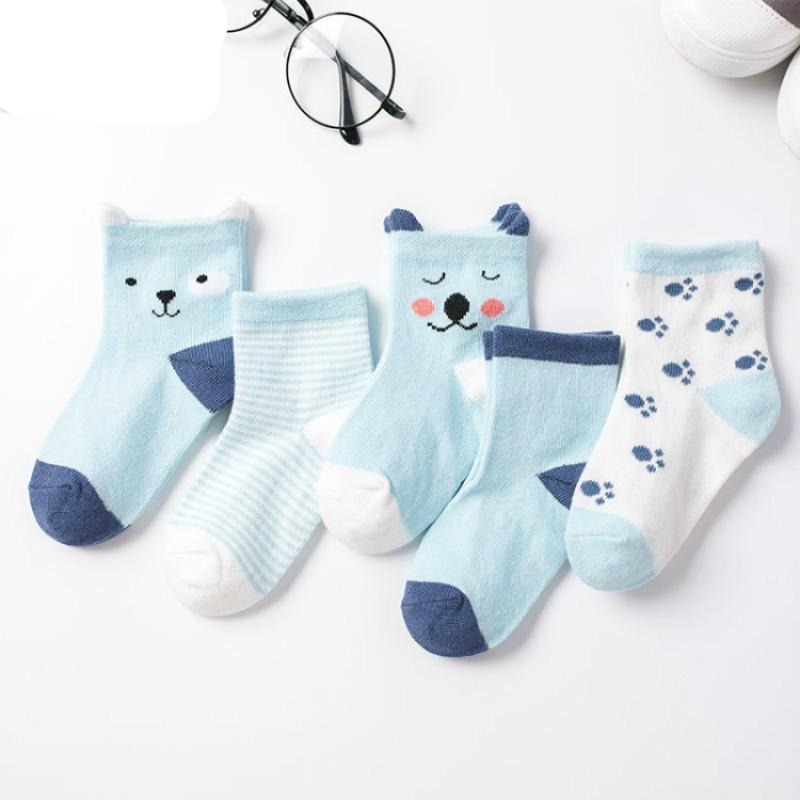 Kit com 5 pares de meias - 0 a 6 anos