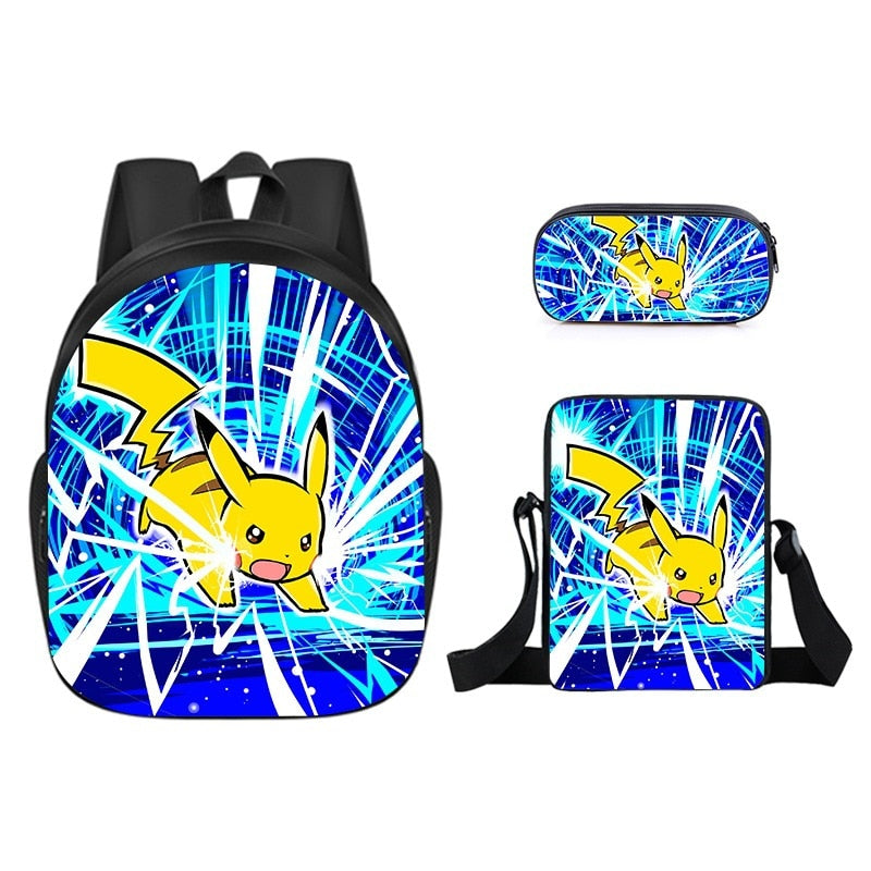 Conjunto Bolsa Lancheira e Estojo Pokémon