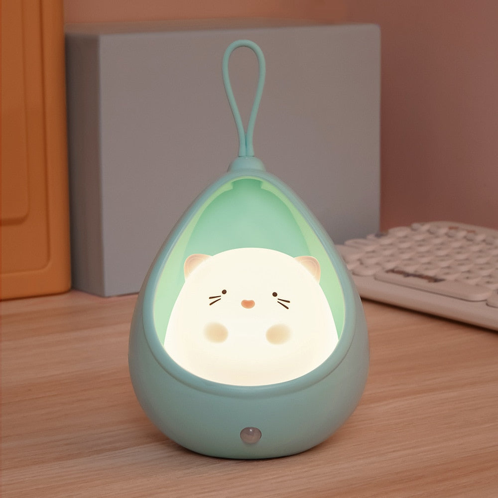Luminária de Led recarregável com sensor, em silicone