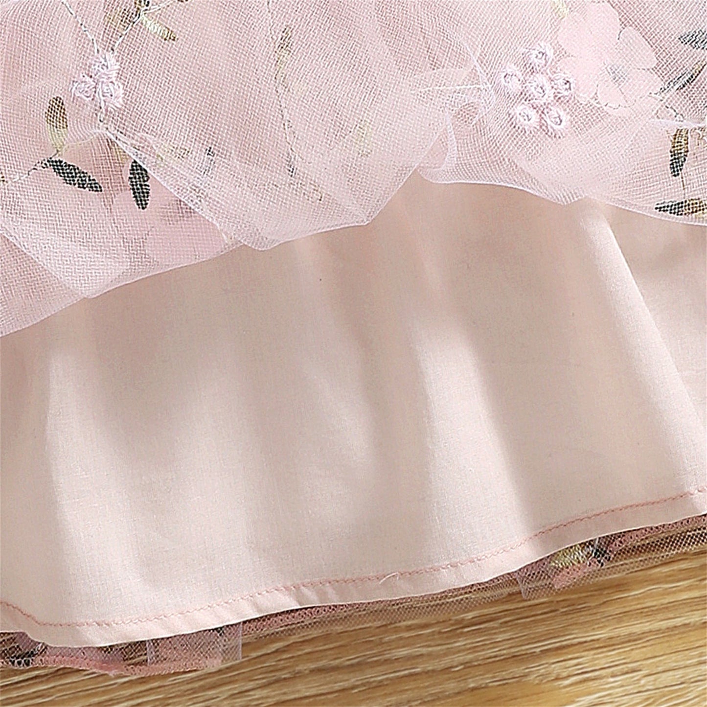 Vestido Manga Longa com Saia de Tutu Florida - 3 meses a 3 anos