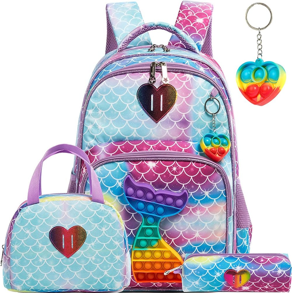 Kit Mochila Escolar Infantil Colorida Pop It
