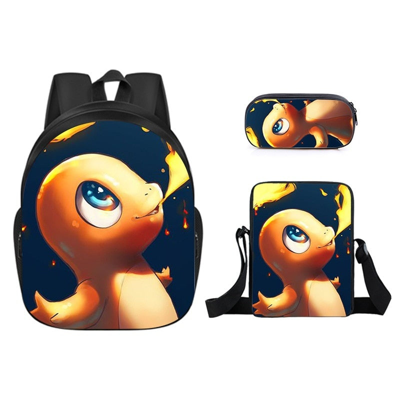 Conjunto Bolsa Lancheira e Estojo Pokémon