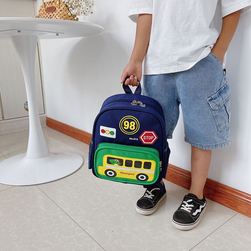Mochila Escolar Infantil de Carros