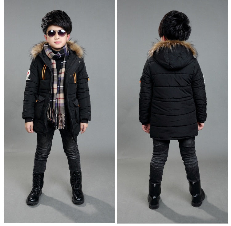 Casaco de inverno para meninos - 3 a 14 anos