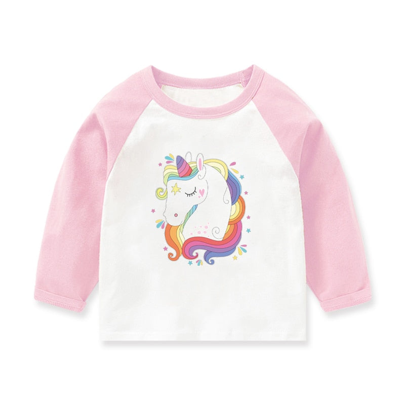 Blusa manga longa para crianças - 2 a 7 anos