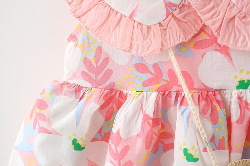 Vestido Florido Colorido - 6 meses a 3 anos