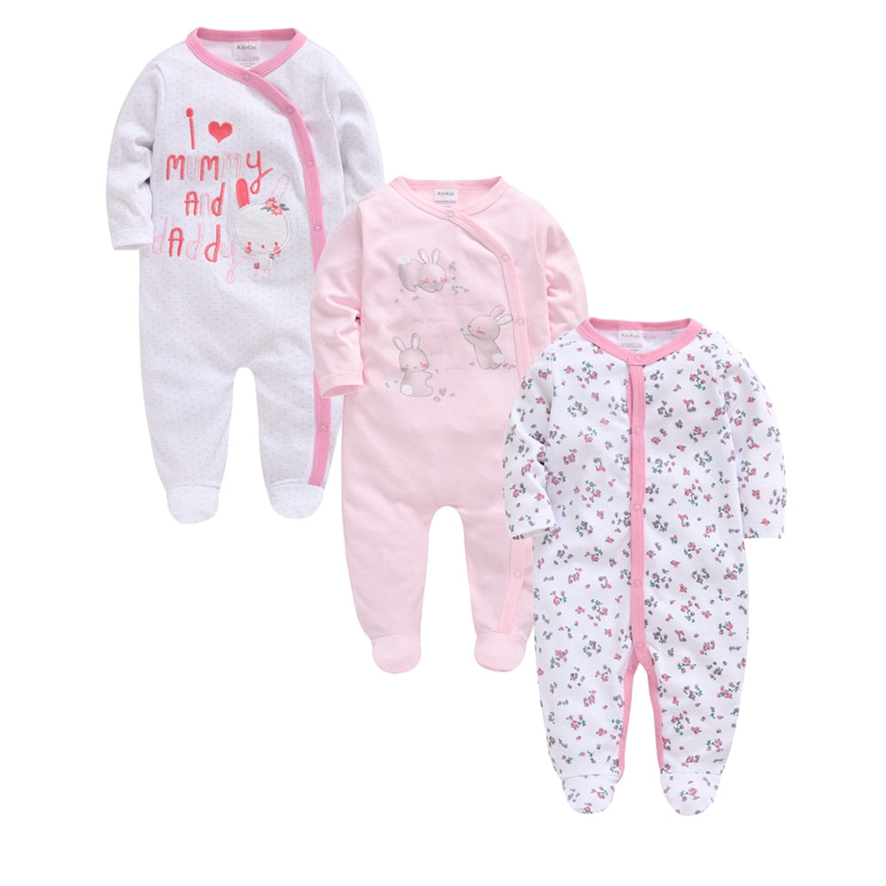 Pack com 3/4 Macacões Infantis - RN a 1 ano