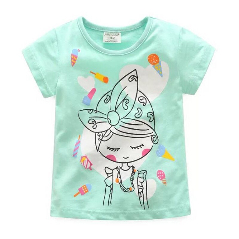 Blusas Para Meninas Com Desenho Animado - 2 a 9 anos