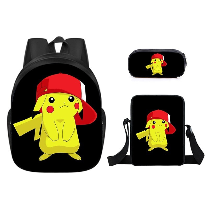 Conjunto Bolsa Lancheira e Estojo Pokémon