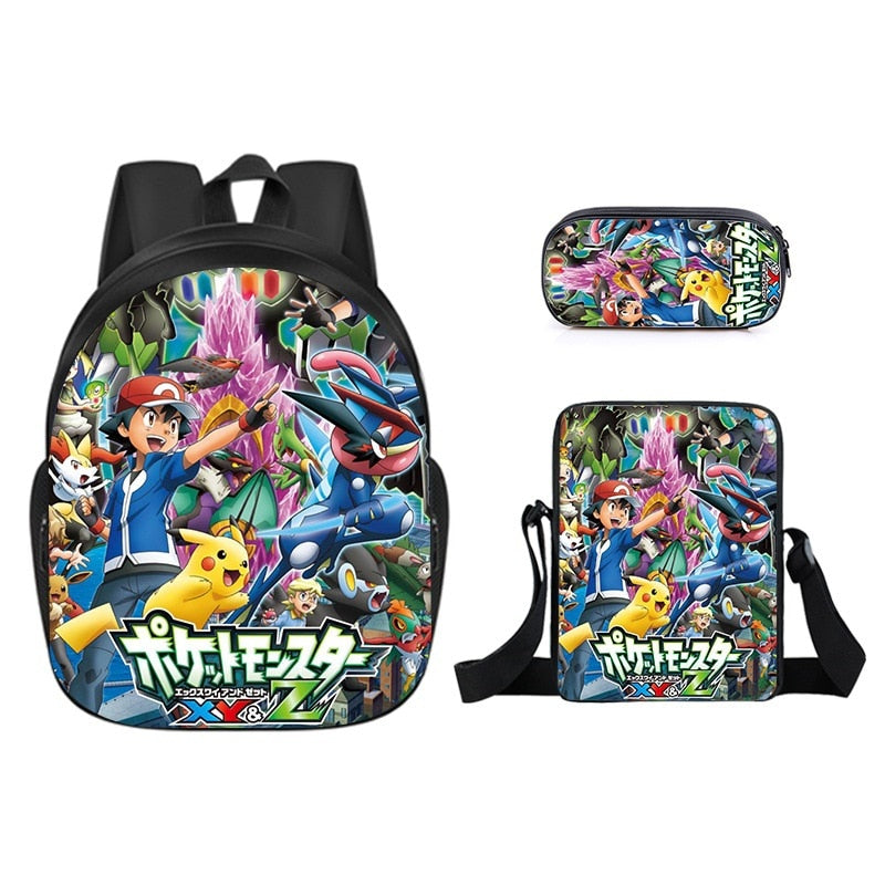 Conjunto Bolsa Lancheira e Estojo Pokémon