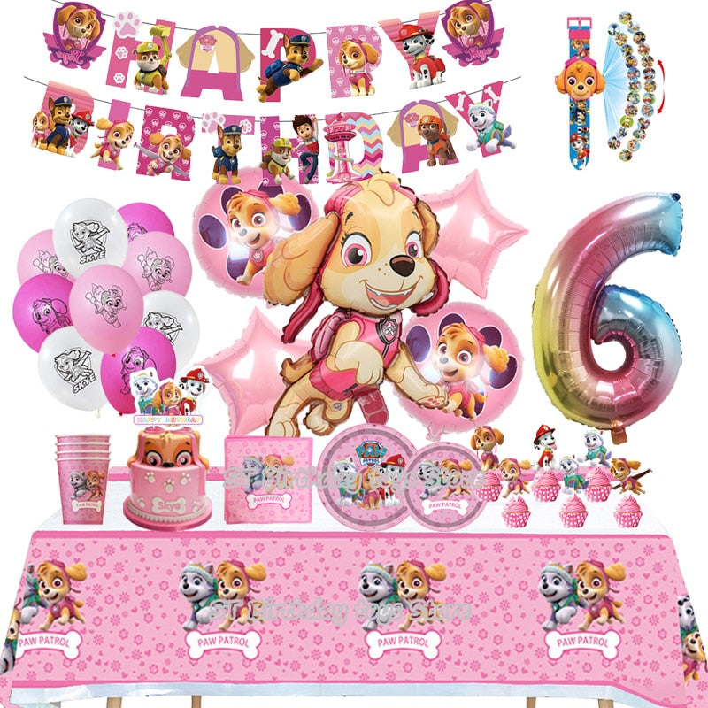 Decoração Patrulha Canina de Aniversário para Meninas
