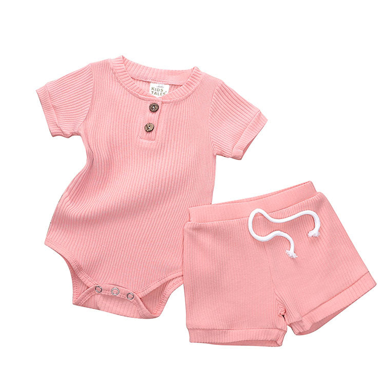 Conjunto de Body e Short Para Meninas Bebês - 3 a 24 Meses