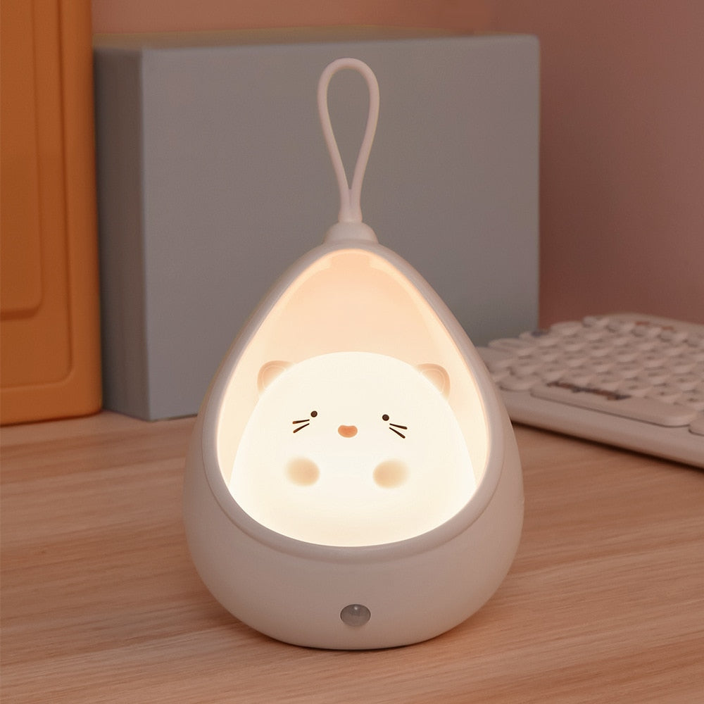 Luminária de Led recarregável com sensor, em silicone