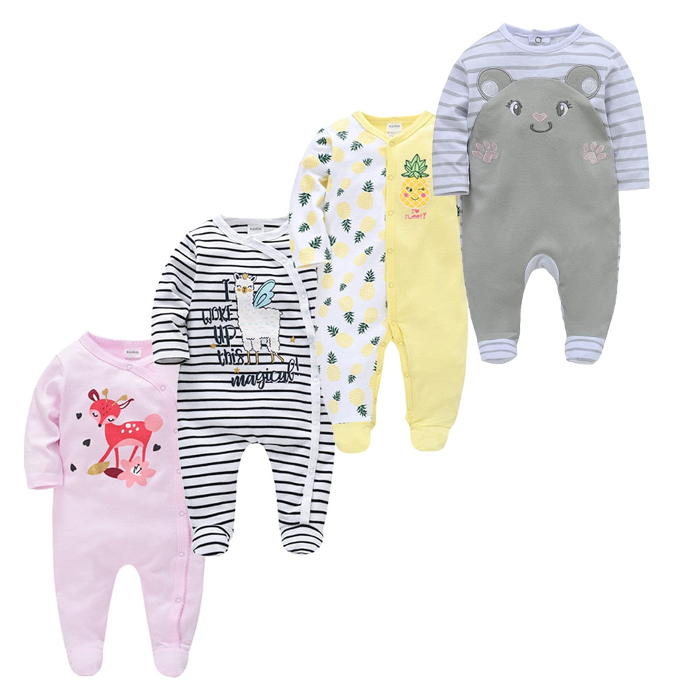Pack com 3/4 Macacões Infantis - RN a 1 ano