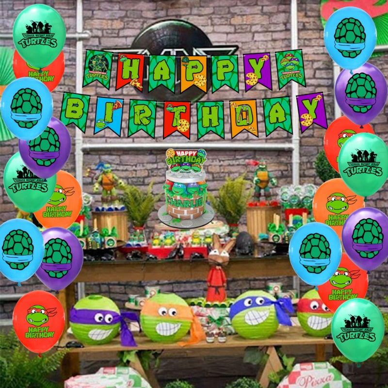 Pack de Decoração para Festa das Tartarugas Ninja
