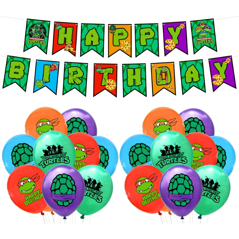 Pack de Decoração para Festa das Tartarugas Ninja
