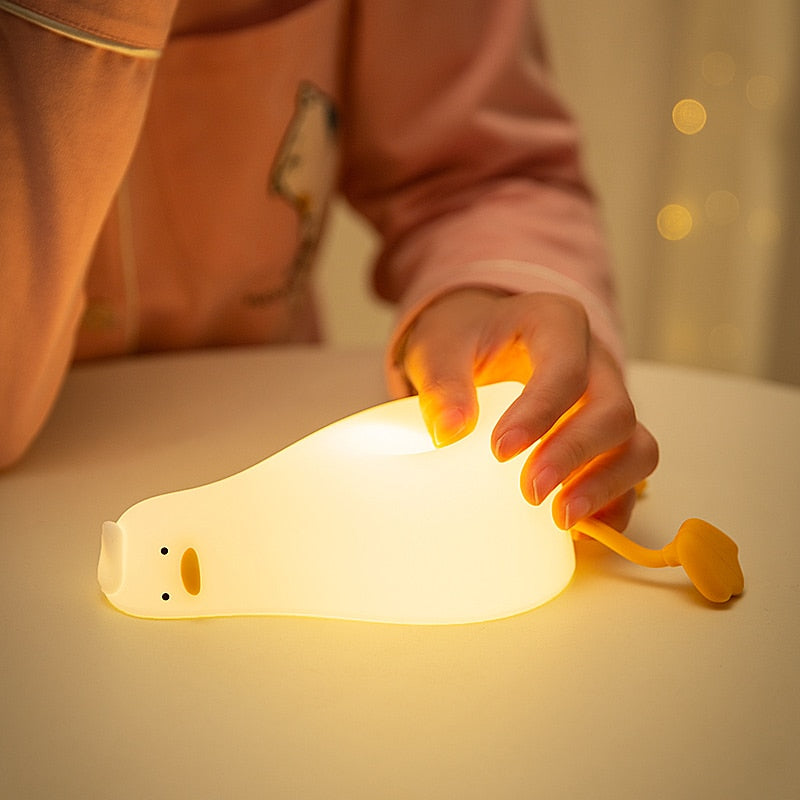 Pato Luminoso LED Noturna Recarregável