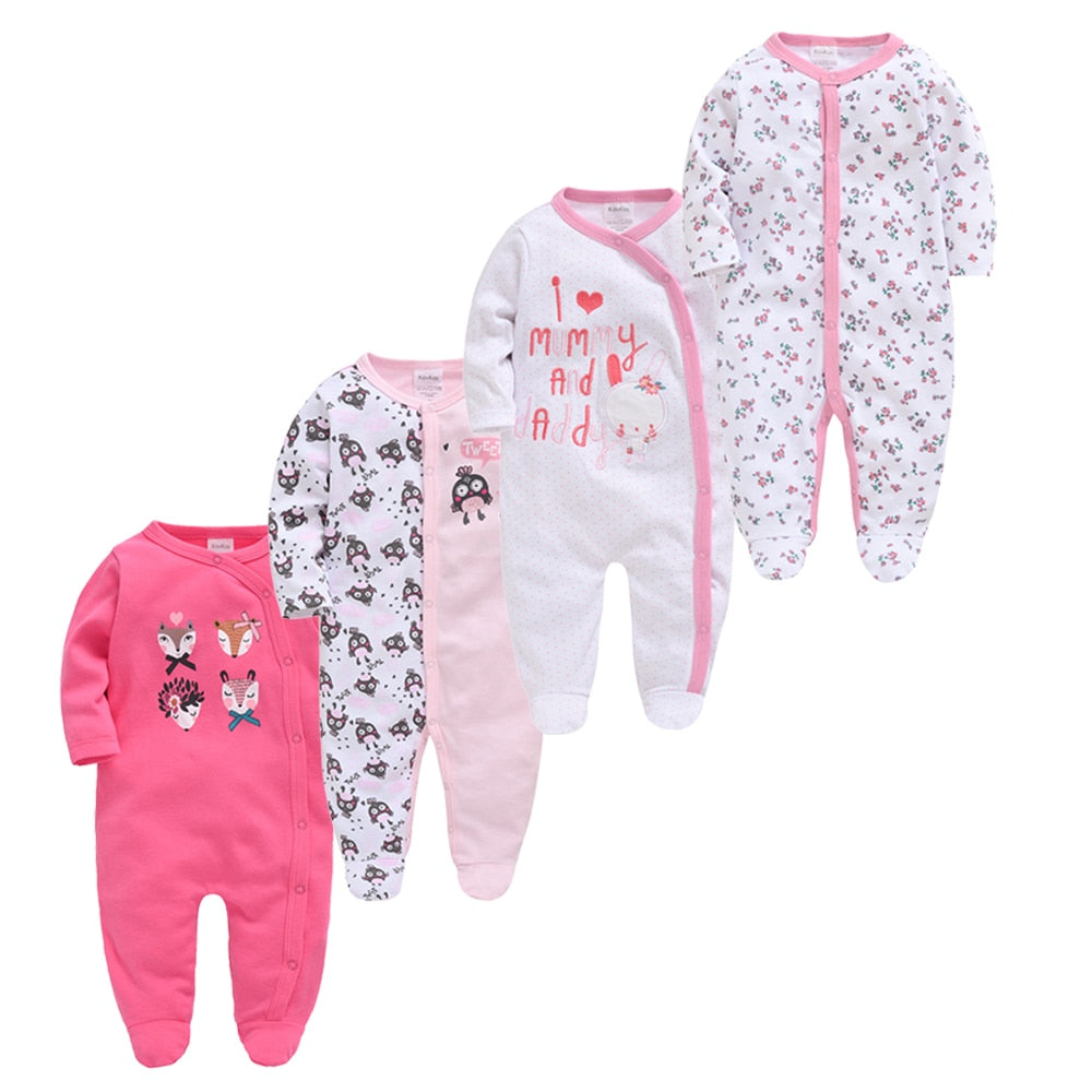Pack com 3/4 Macacões Infantis - RN a 1 ano