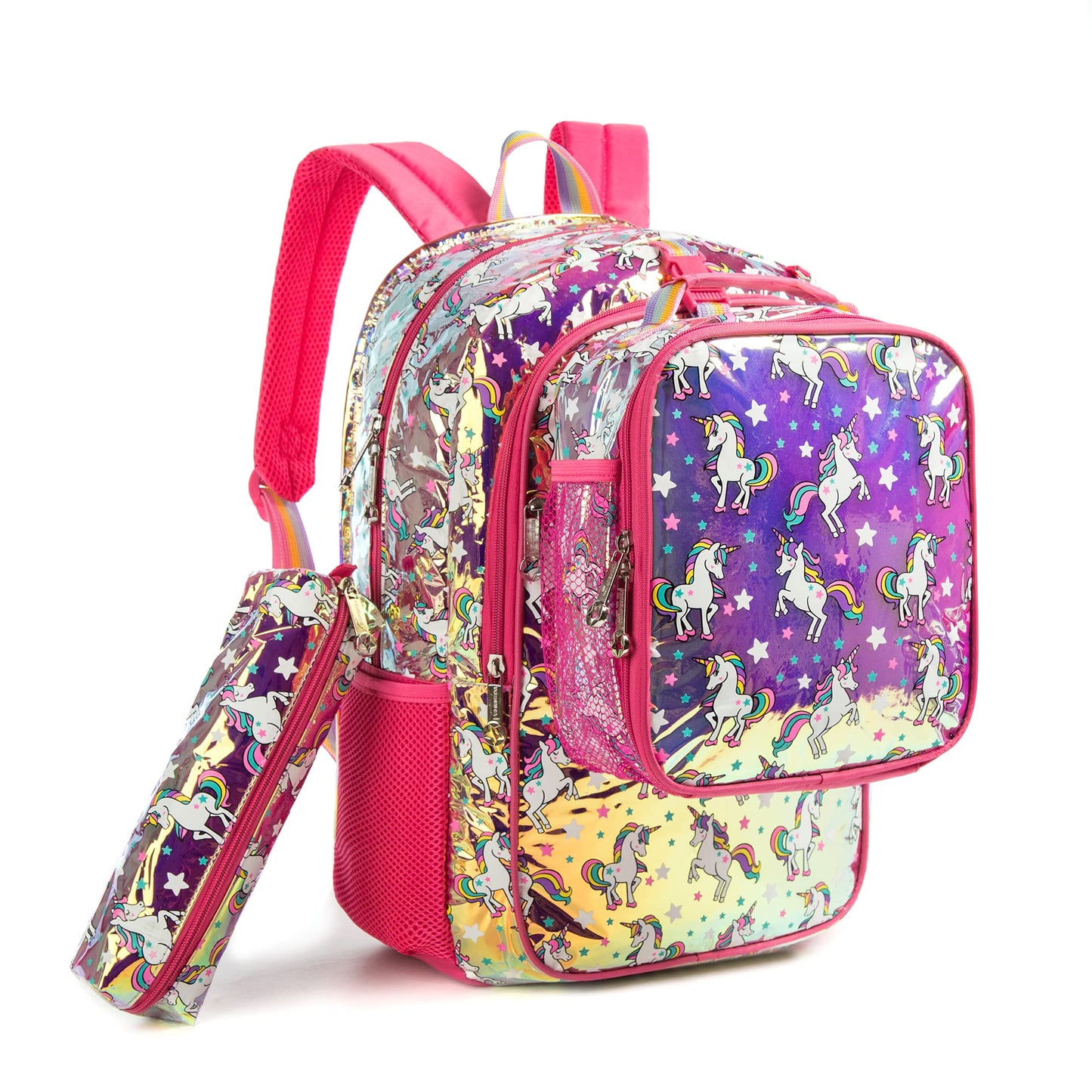 Kit Mochila Escolar Infantil Coloridas e Brilhantes