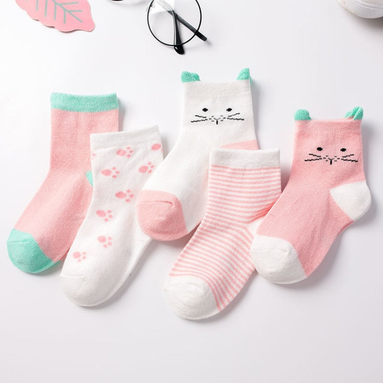 Kit com 5 pares de meias - 0 a 6 anos