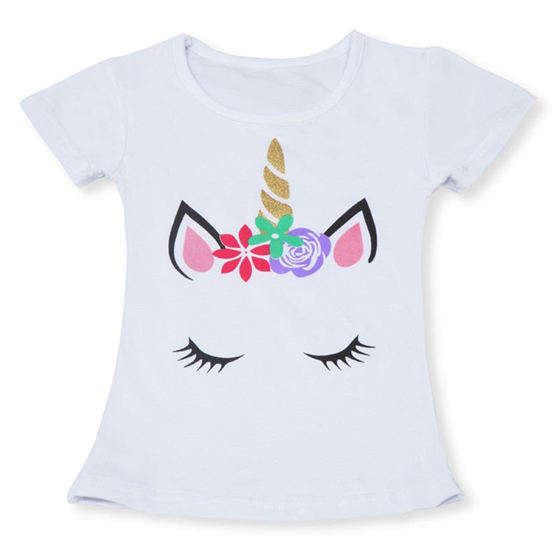 Blusas Para Meninas Com Desenho Animado - 2 a 9 anos