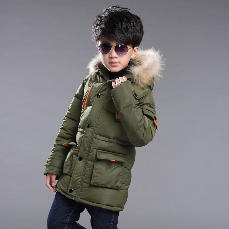 Casaco de inverno para meninos - 3 a 14 anos