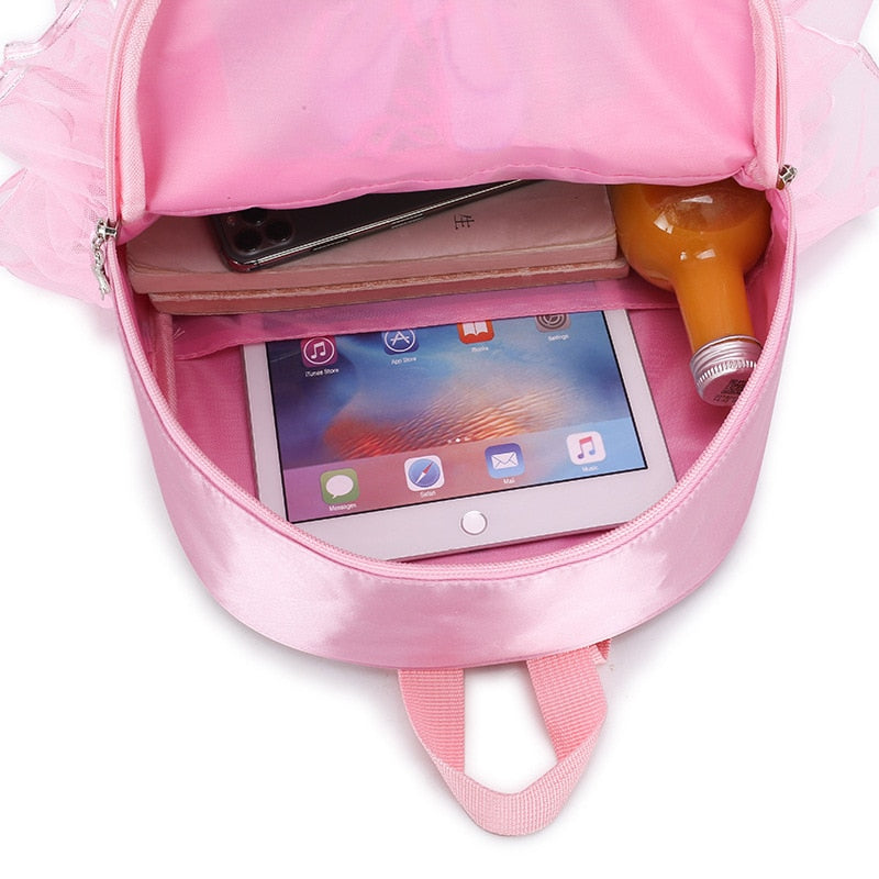 Mochila Infantil Bailarina - Rosa e Lilás