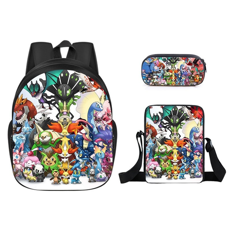 Conjunto Bolsa Lancheira e Estojo Pokémon