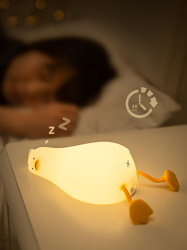 Pato Luminoso LED Noturna Recarregável