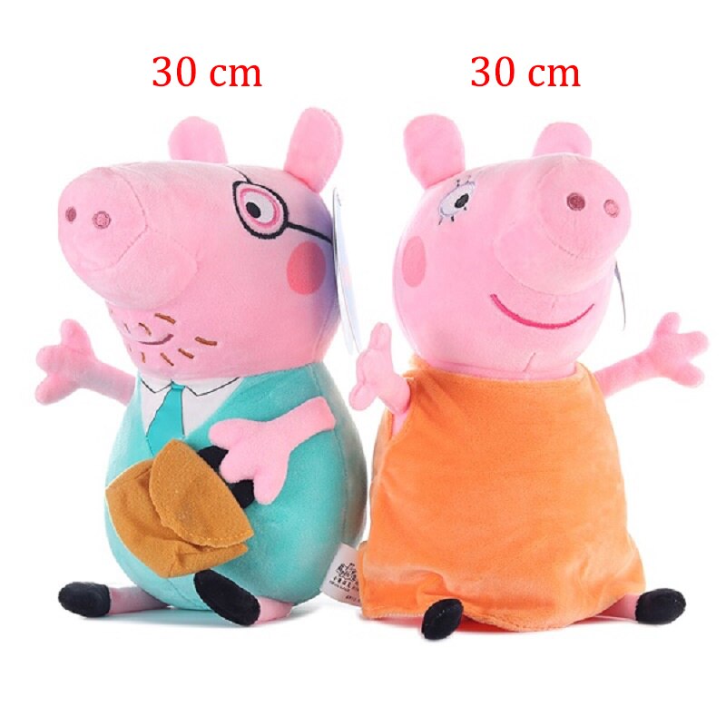 Peppa Pig e Família Conjunto Pelúcia