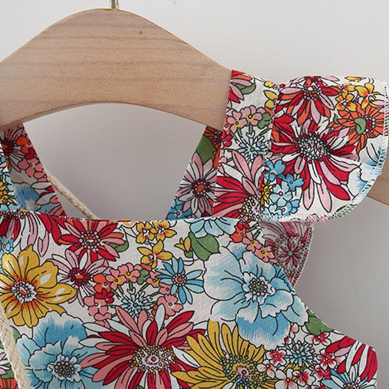 Vestido Floral com Bolsa - 9 meses a 3 anos
