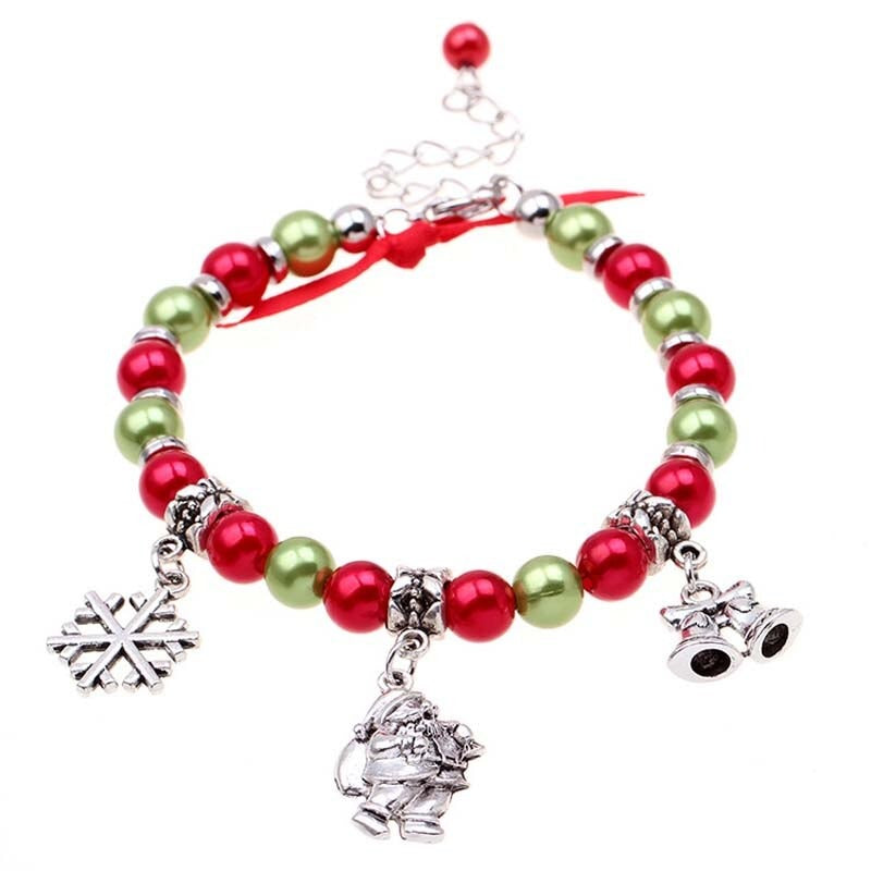 Pulseira com Pingentes Natalinos