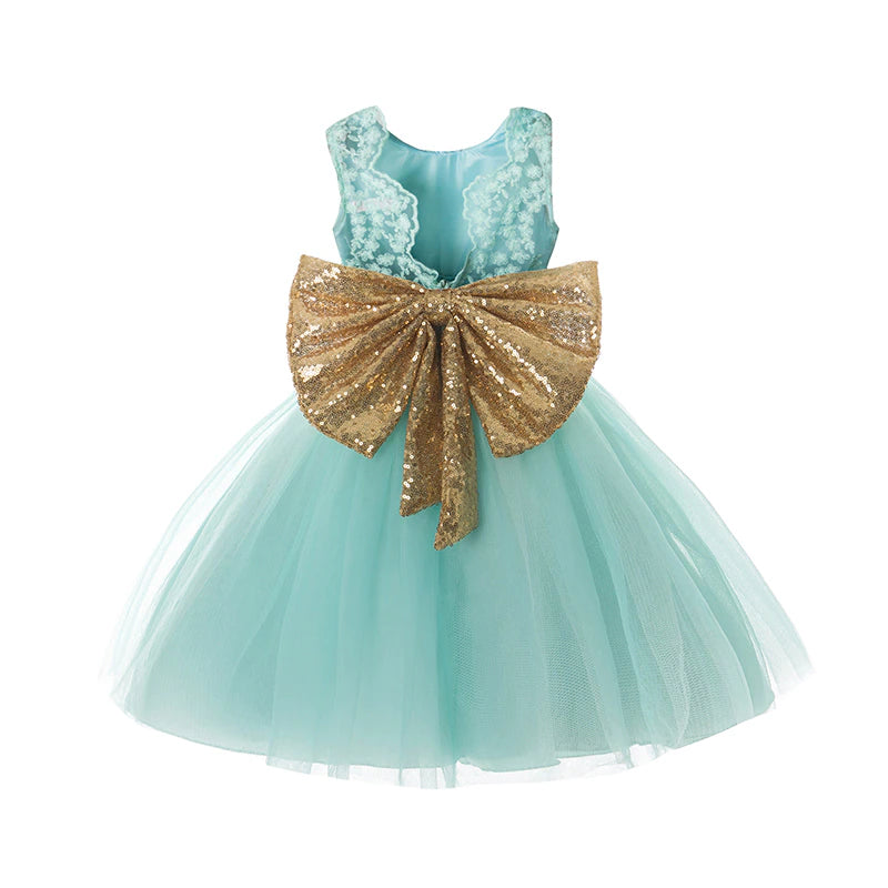 Vestido Verde-Água - 9 meses a 5 anos