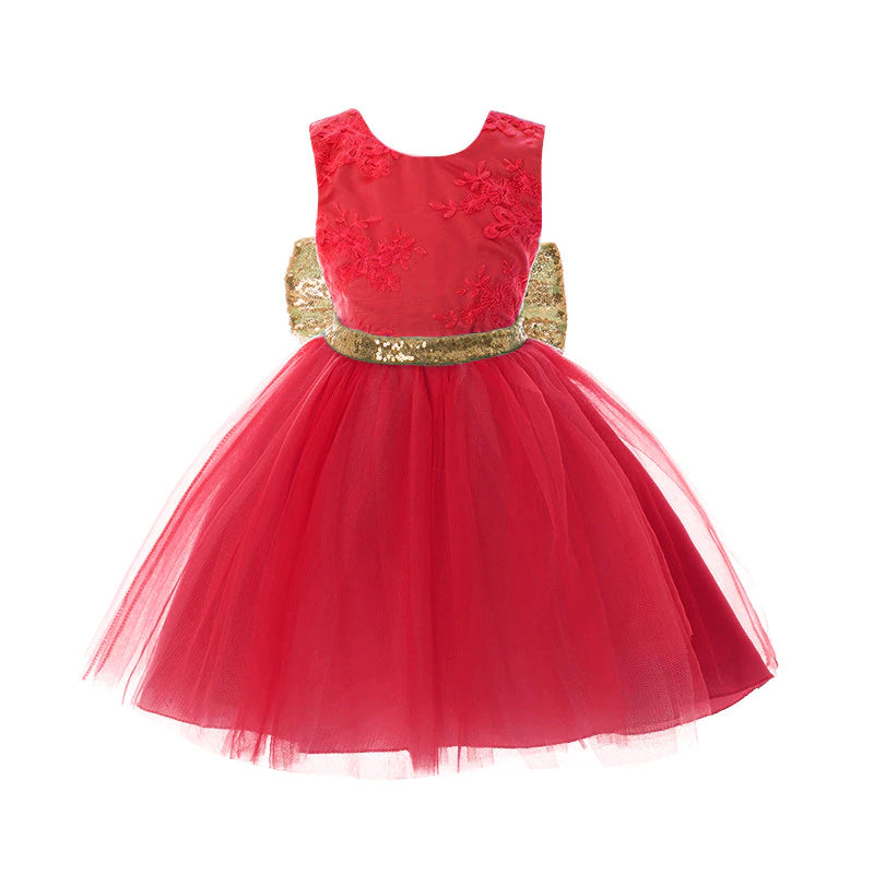 Vestido Vermelho Claro - 9 meses a 5 anos