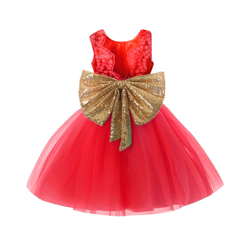 Vestido Vermelho Claro - 9 meses a 5 anos