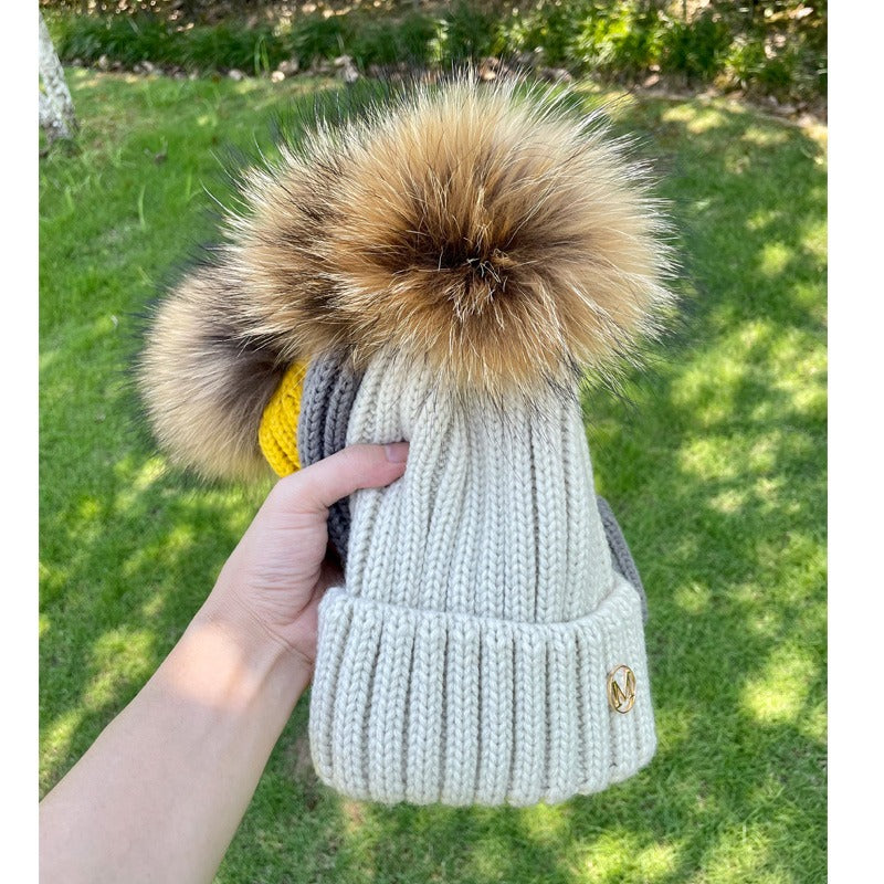 Gorro em Malha com Pompom - Infantil e Adulto