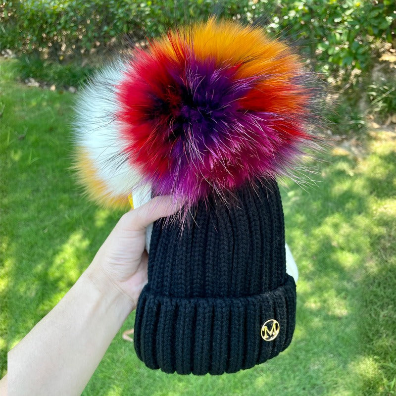 Gorro em Malha com Pompom - Infantil e Adulto