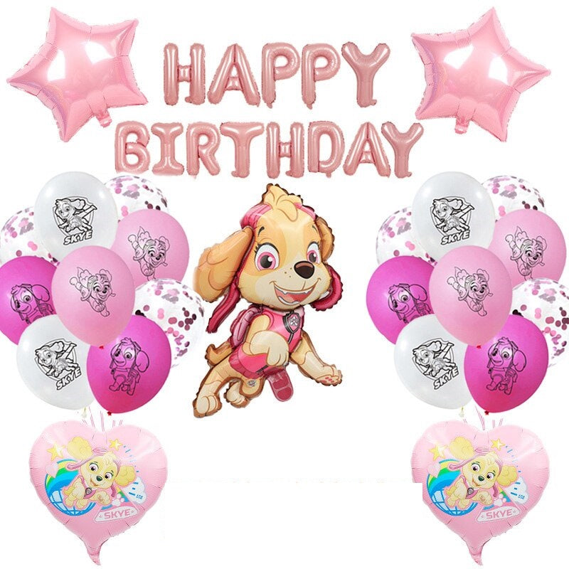 Decoração Patrulha Canina de Aniversário para Meninas