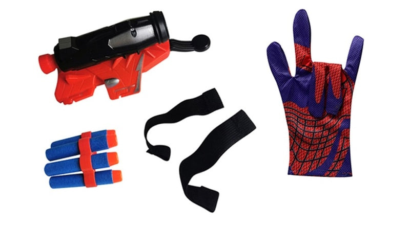 Brinquedo para crianças com lançador de balas do Homem Aranha