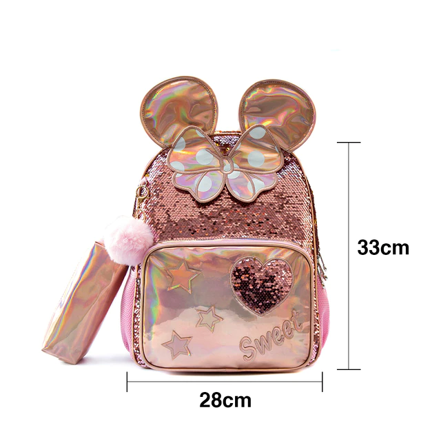Kit Mochila Escolar Infantil com Orelhinhas