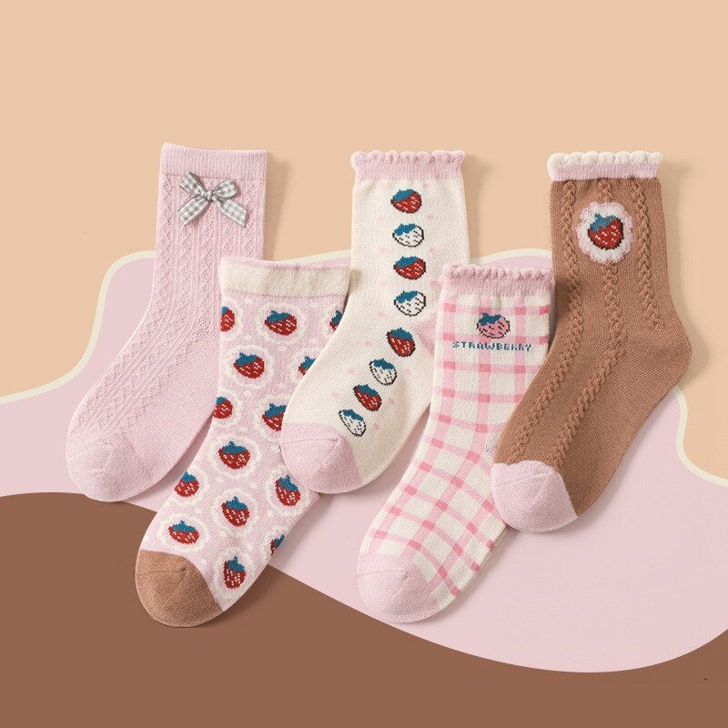 Kit de 5 Pares de Meia Infantil e Criança - 1 a 12 anos