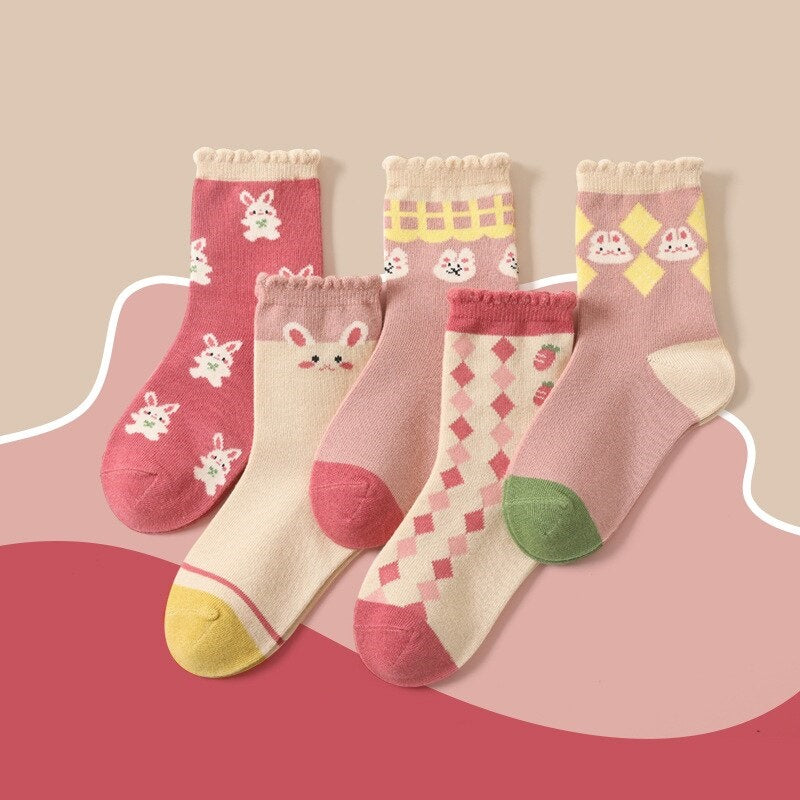 Kit de 5 Pares de Meia Infantil e Criança - 1 a 12 anos