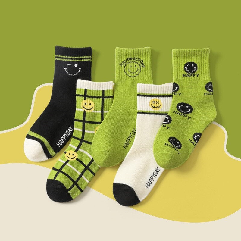 Kit de 5 Pares de Meia Infantil e Criança - 1 a 12 anos
