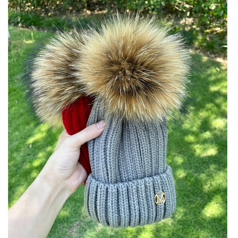 Gorro em Malha com Pompom - Infantil e Adulto