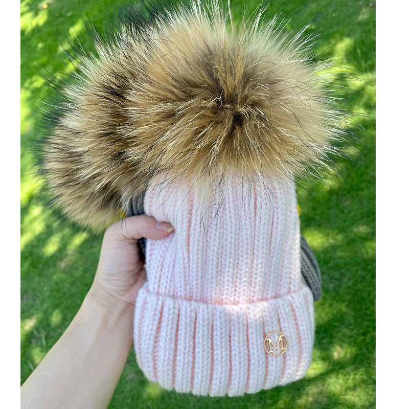 Gorro em Malha com Pompom - Infantil e Adulto