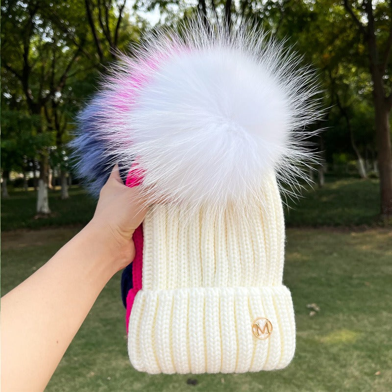 Gorro em Malha com Pompom - Infantil e Adulto