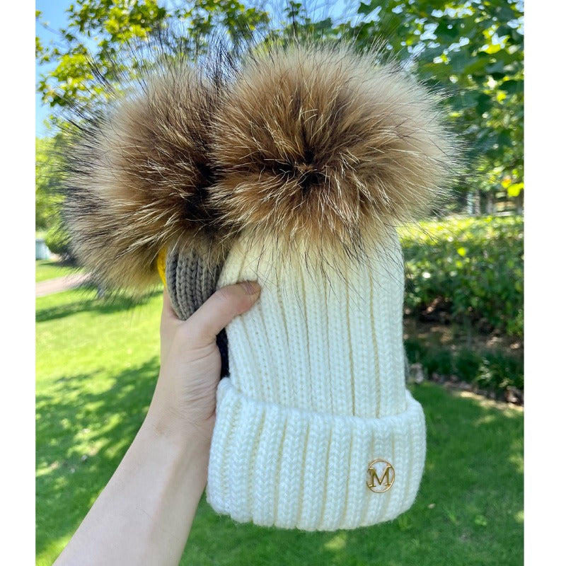 Gorro em Malha com Pompom - Infantil e Adulto