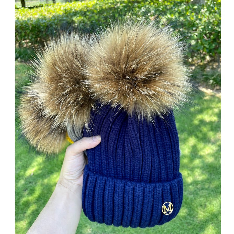 Gorro em Malha com Pompom - Infantil e Adulto